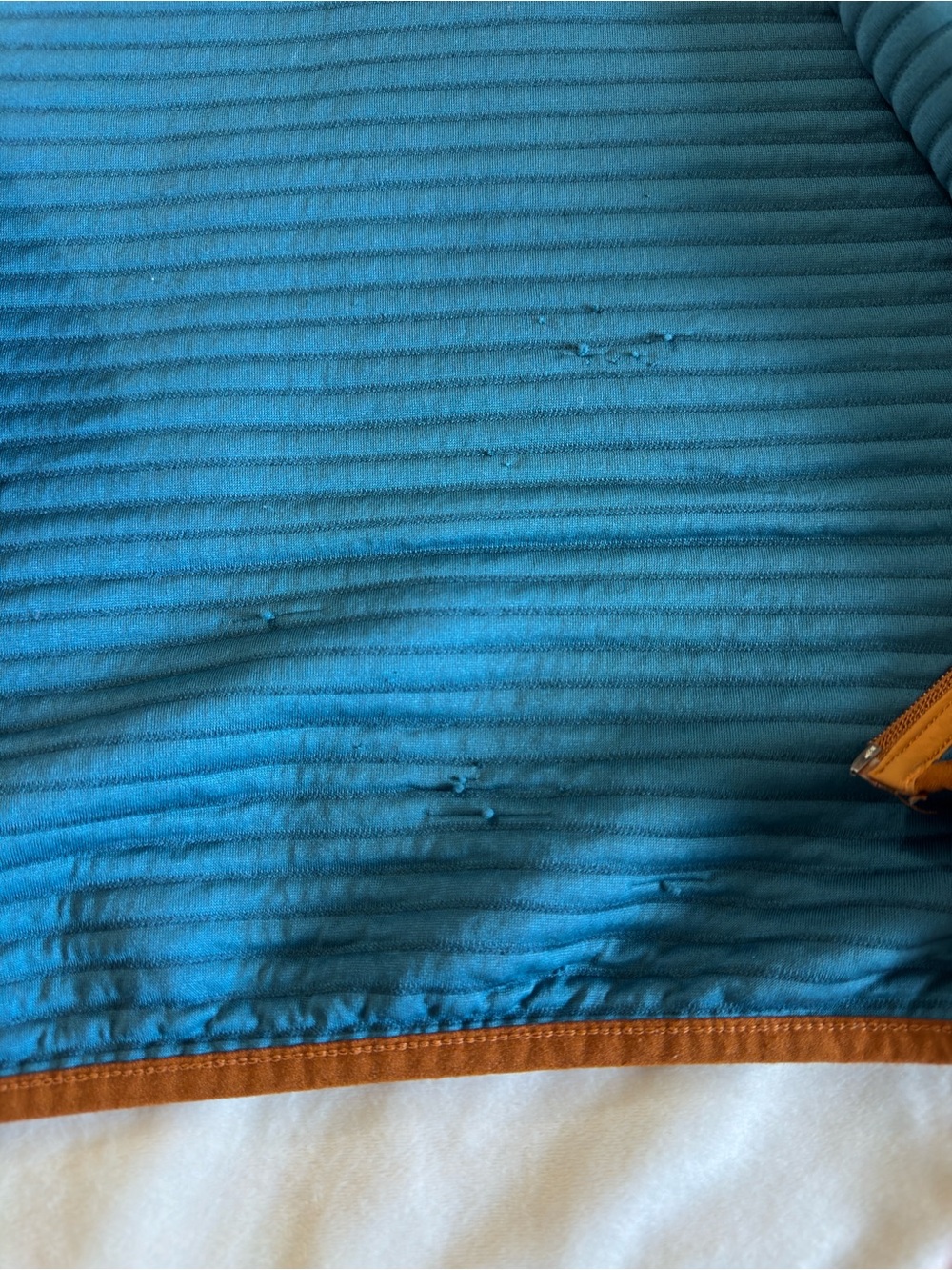 L.L.Bean Kids Med 10-12 Airlight Hoodie Full Zip Colorblock Blue Outdoor Sweater - Picture 6 of 6